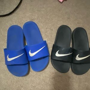 Nike Slides size 4Y and 5Y; used